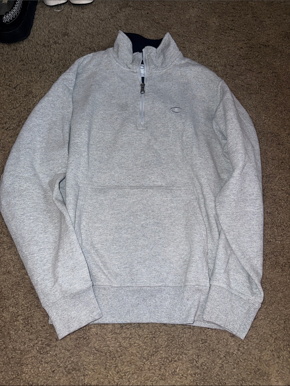 Champion Light Gray women's Quarter-Zip Pullover